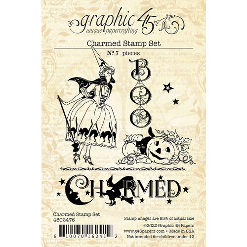 Graphic 45 - Charmed Collection - Clear Photopolymer Stamps