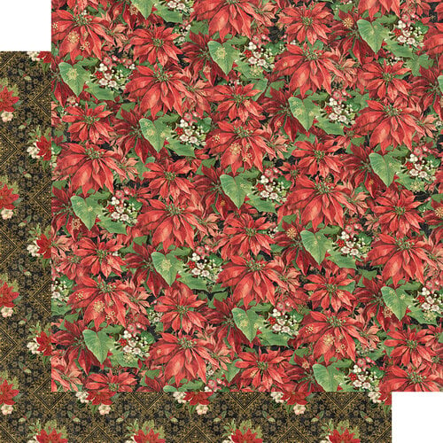 Graphic 45 - Warm Wishes Collection - 12 x 12 Double Sided Paper - Yuletide Floral