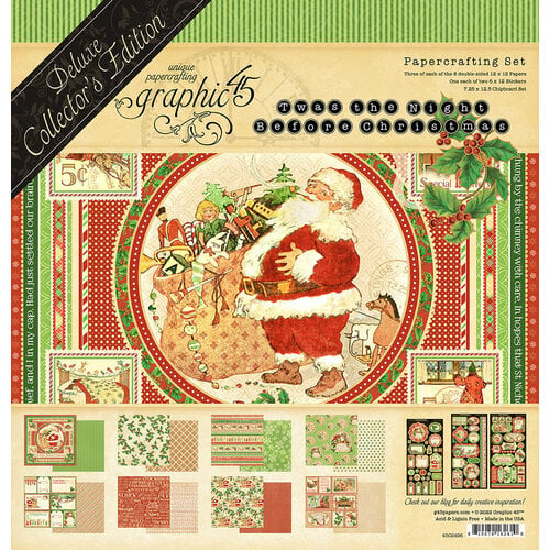 Graphic 45 - Twas the Night Before Christmas Collection - 12 x 12 Deluxe Collector's Edition Kit