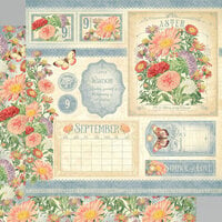 Graphic 45 - Flower Market Collection - 12 x 12 Double Sided Paper - September