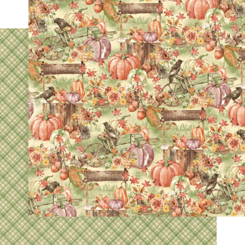 Graphic 45 - Hello Pumpkin Collection - 12 x 12 Double Sided Paper - Farmers Market