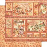 Graphic 45 - Hello Pumpkin Collection - 12 x 12 Double Sided Paper - Beautiful Bounty