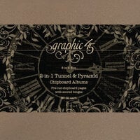 Graphic 45 - Staples Embellishments Collection - 8 x 8 Chipboard - 2 In 1 Tunnel And Pyramid