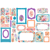 Graphic 45 - Flight Of Fancy Collection Collection - Chipboard Embellishments - Tags And Frames
