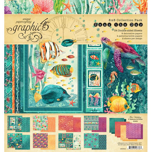 Graphic 45 - Seas The Day Collection - 8 x 8 Collection Pack