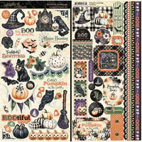 Graphic 45 - BOOtiful Greetings Collection - Cardstock Stickers