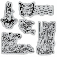 Graphic 45 - Hampton Art - Once Upon a Springtime Collection - Cling Mounted Rubber Stamps - Two