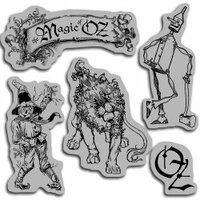Graphic 45 - Hampton Art - The Magic of Oz Collection - Cling Mounted Rubber Stamps - Magic One
