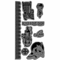 Graphic 45 - Hampton Art - Little Darlings Collection - Cling Mounted Rubber Stamps - Little Darlings Three