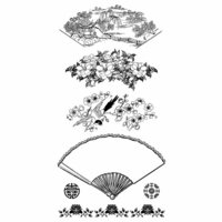 Graphic 45 - Hampton Art - Bird Song Collection - Cling Mounted Rubber Stamps - Bird Song Two