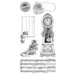 Graphic 45 - Hampton Art - Nutcracker Sweet Collection - Christmas - Cling Mounted Rubber Stamps - Holiday Three