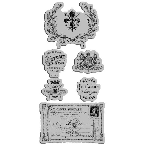 Graphic 45 - Hampton Art - French Country Collection - Cling Mounted Rubber Stamps - French Country Three