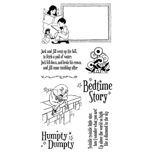 Graphic 45 - Hampton Art - Mother Goose Collection - Cling Mounted Rubber Stamp Three