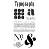 Graphic 45 - Hampton Art - Typography Collection - Cling Mounted Rubber Stamp One