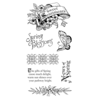 Graphic 45 - Hampton Art - Sweet Sentiments Collection - Cling Mounted Rubber Stamps One