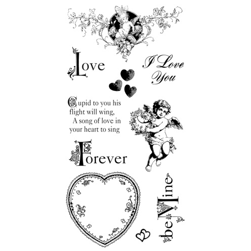 Graphic 45 - Hampton Art - Sweet Sentiments Collection - Cling Mounted Rubber Stamps Two
