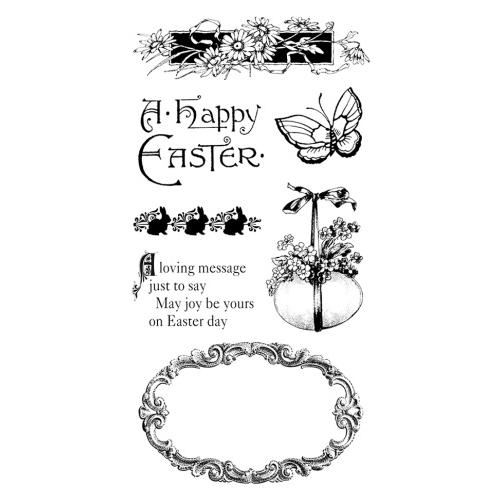 Graphic 45 - Hampton Art - Sweet Sentiments Collection - Cling Mounted Rubber Stamps Three