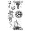 Graphic 45 - Hampton Art - By the Sea Collection - Cling Mounted Rubber Stamps - Two