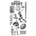 Graphic 45 - Hampton Art - Good Ol Sport Collection - Cling Mounted Rubber Stamps - One
