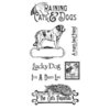 Graphic 45 - Hampton Art - Raining Cats and Dogs Collection - Cling Mounted Rubber Stamps - One