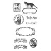 Graphic 45 - Hampton Art - Raining Cats and Dogs Collection - Cling Mounted Rubber Stamps - Two