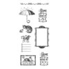 Graphic 45 - Hampton Art - Raining Cats and Dogs Collection - Cling Mounted Rubber Stamps - Three
