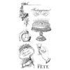 Graphic 45 - Hampton Art - Time to Celebrate Collection - Cling Mounted Rubber Stamps - Two