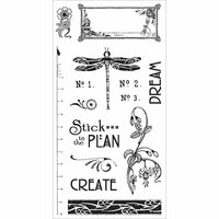 Graphic 45 - Hampton Art - Artisan Style Collection - Cling Mounted Rubber Stamps - Two