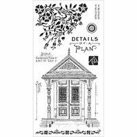 Graphic 45 - Hampton Art - Artisan Style Collection - Cling Mounted Rubber Stamps - Three