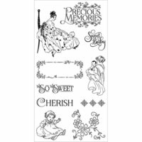 Graphic 45 - Hampton Art - Precious Memories Collection - Cling Mounted Rubber Stamps - One