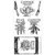 Graphic 45 - Hampton Art - Home Sweet Home Collection - Cling Mounted Rubber Stamps - Three
