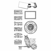 Graphic 45 - Hampton Art - Rare Oddities Collection - Cling Mounted Rubber Stamps - Two