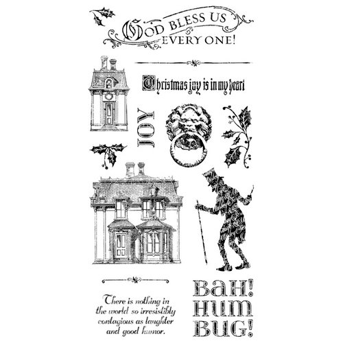 Graphic 45 - Hampton Art - Christmas Carol Collection - Cling Mounted Rubber Stamps - One