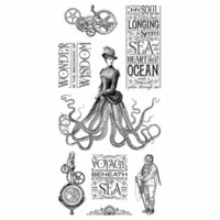 Graphic 45 - Hampton Art - Voyage Beneath the Sea Collection - Cling Mounted Rubber Stamps - Three