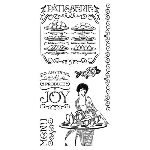 Graphic 45 - Hampton Art - Cafe Parisian Collection - Cling Mounted Rubber Stamps - Two