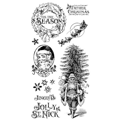 Graphic 45 - Hampton Art - St Nicholas Collection - Christmas - Cling Mounted Rubber Stamps - One