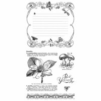 Graphic 45 - Hampton Art - Nature Sketchbook Collection - Cling Mounted Rubber Stamps - Three
