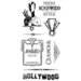Graphic 45 - Hampton Art - Vintage Hollywood Collection - Cling Mounted Rubber Stamps - Three
