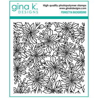 Gina K Designs - Clear Photopolymer Stamps - Poinsettia Background