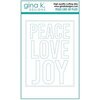 Gina K Designs - Dies - Peace Love and Joy Plate