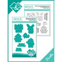 Gina K Designs - Die And Clear Photopolymer Stamp Set - Spring Friends