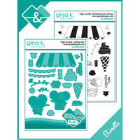 Gina K Designs - Die And Clear Photopolymer Stamp Set - Ice Cream Social