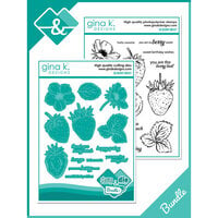 Gina K Designs - Die And Clear Photopolymer Stamp Set - So Berry Sweet