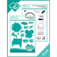 Gina K Designs - Die And Clear Photopolymer Stamp Set - Summer Garden