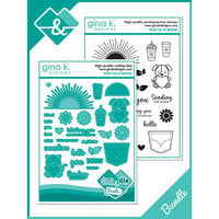 Gina K Designs - Die And Clear Photopolymer Stamp Set - Pocket Full Of Sunshine