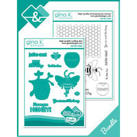 Gina K Designs - Die And Clear Photopolymer Stamp Set - Just Bee-Cause