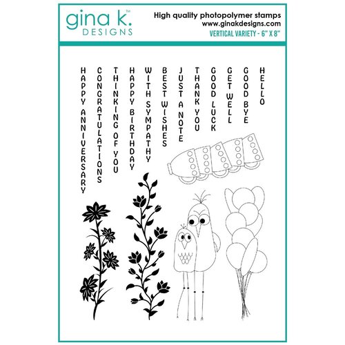 Gina K Designs - Clear Photopolymer Stamps - Vertical Variety