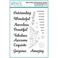 Gina K Designs - Clear Photopolymer Stamps - Positive Greetings