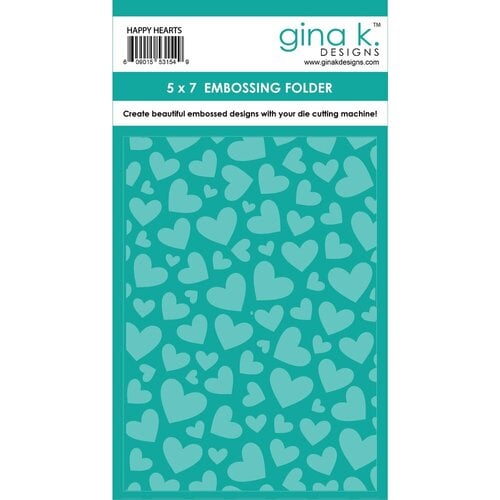 Gina K Designs - Embossing Folder - Happy Hearts