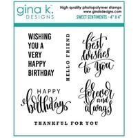 Gina K Designs - Clear Photopolymer Stamps - Sweet Sentiments